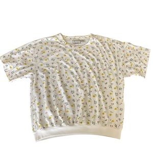 Vintage floral banded t-shirt - XL
